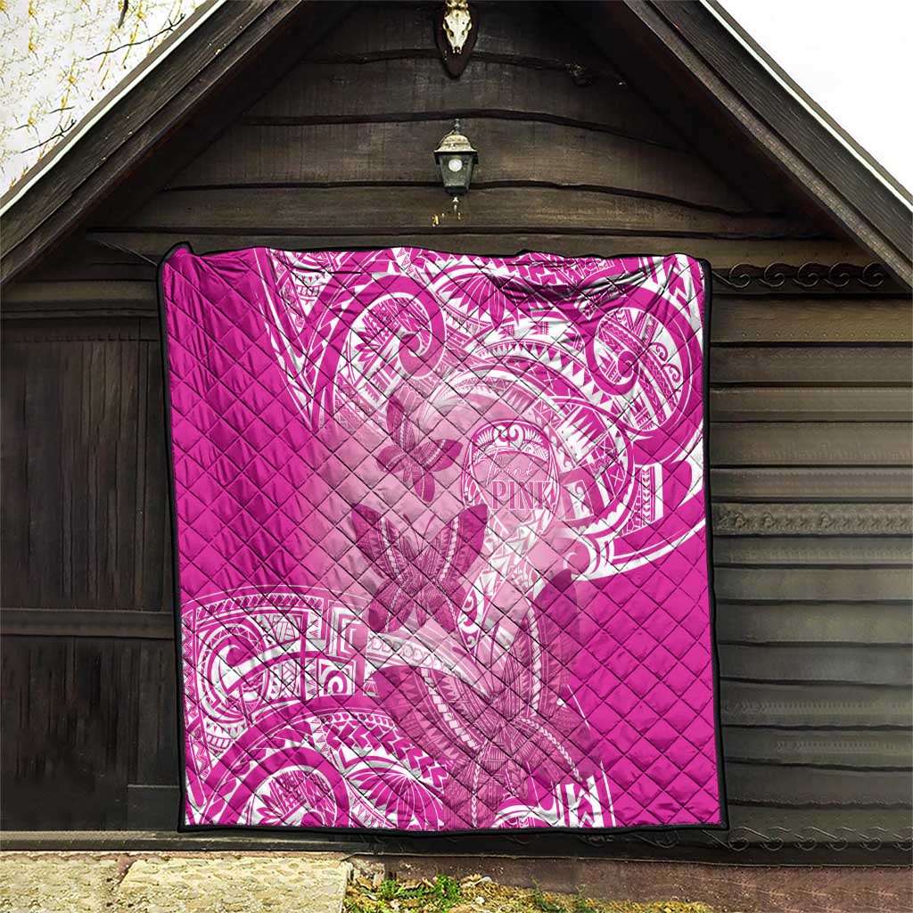 Polynesia Breast Cancer Awareness Quilt Think Pink Ribbon Polynesian Butterflies LT14 - Polynesian Pride