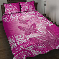 Polynesia Breast Cancer Awareness Quilt Bed Set Think Pink Ribbon Polynesian Butterflies LT14 Pink - Polynesian Pride
