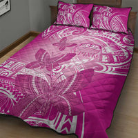 Polynesia Breast Cancer Awareness Quilt Bed Set Think Pink Ribbon Polynesian Butterflies LT14 - Polynesian Pride