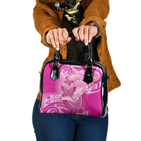 Polynesia Breast Cancer Awareness Shoulder Handbag Think Pink Ribbon Polynesian Butterflies LT14 One Size Pink - Polynesian Pride