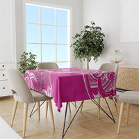 Polynesia Breast Cancer Awareness Tablecloth Think Pink Ribbon Polynesian Butterflies LT14 - Polynesian Pride