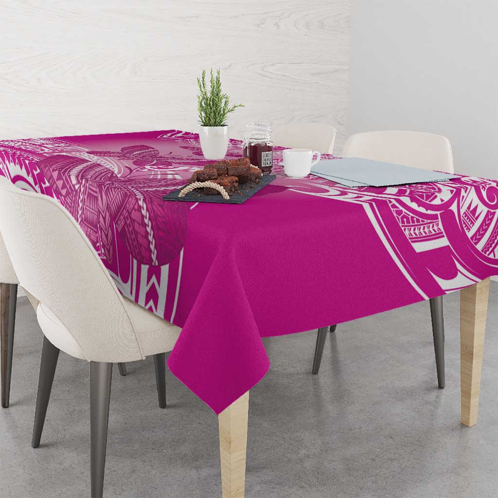 Polynesia Breast Cancer Awareness Tablecloth Think Pink Ribbon Polynesian Butterflies LT14 - Polynesian Pride