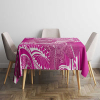 Polynesia Breast Cancer Awareness Tablecloth Think Pink Ribbon Polynesian Butterflies LT14 - Polynesian Pride