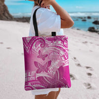 Polynesia Breast Cancer Awareness Tote Bag Think Pink Ribbon Polynesian Butterflies LT14 - Polynesian Pride