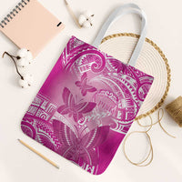 Polynesia Breast Cancer Awareness Tote Bag Think Pink Ribbon Polynesian Butterflies LT14 White Strap One Size Pink - Polynesian Pride