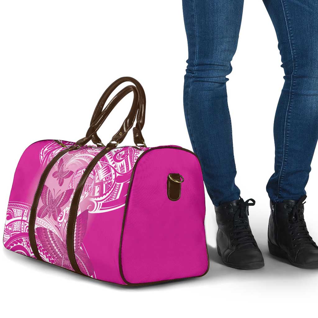 Polynesia Breast Cancer Awareness Travel Bag Think Pink Ribbon Polynesian Butterflies LT14 - Polynesian Pride