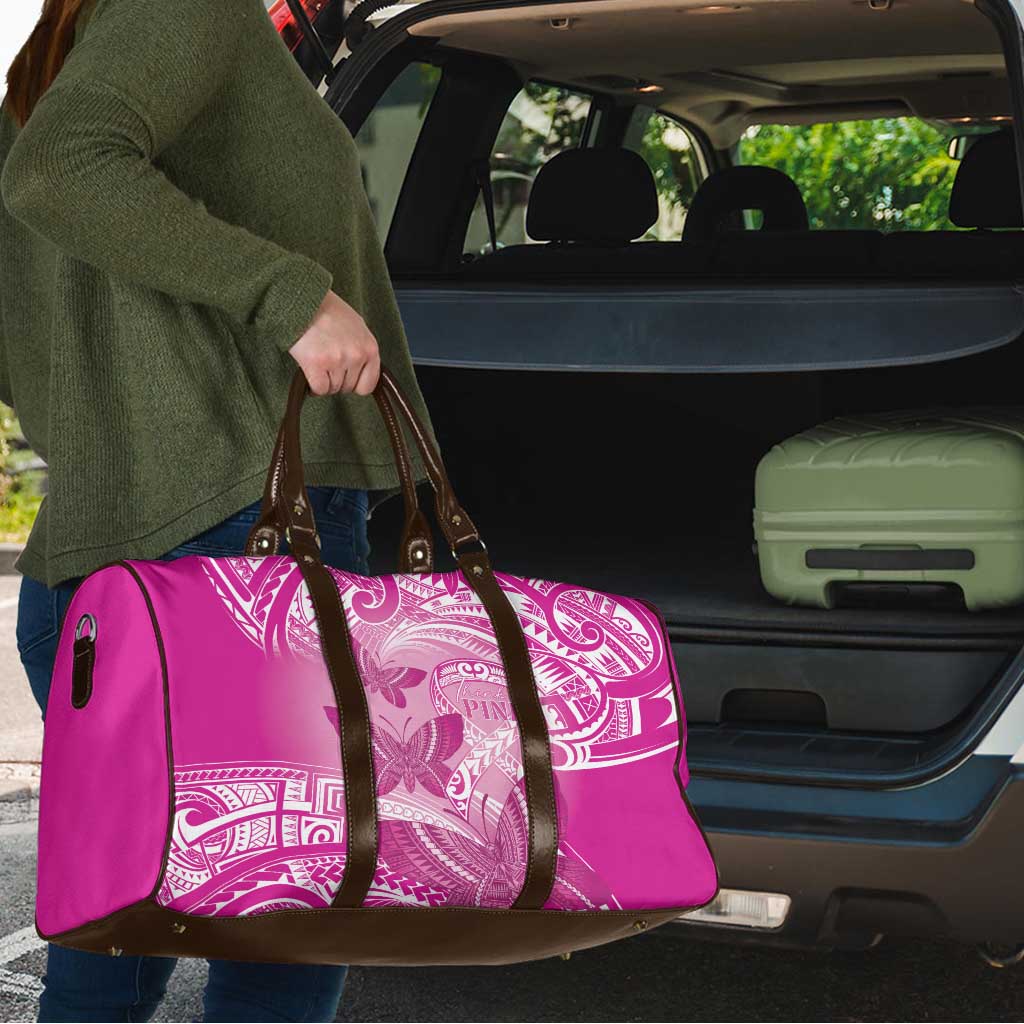 Polynesia Breast Cancer Awareness Travel Bag Think Pink Ribbon Polynesian Butterflies LT14 - Polynesian Pride