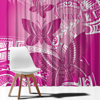 Polynesia Breast Cancer Awareness Window Curtain Think Pink Ribbon Polynesian Butterflies LT14 - Polynesian Pride
