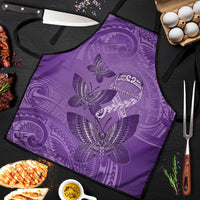 Polynesia Lupus Awareness Month Apron Warrior Purple Ribbon Polynesian Butterflies LT14 Purple - Polynesian Pride