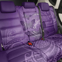Polynesia Lupus Awareness Month Back Car Seat Cover Warrior Purple Ribbon Polynesian Butterflies LT14 - Polynesian Pride