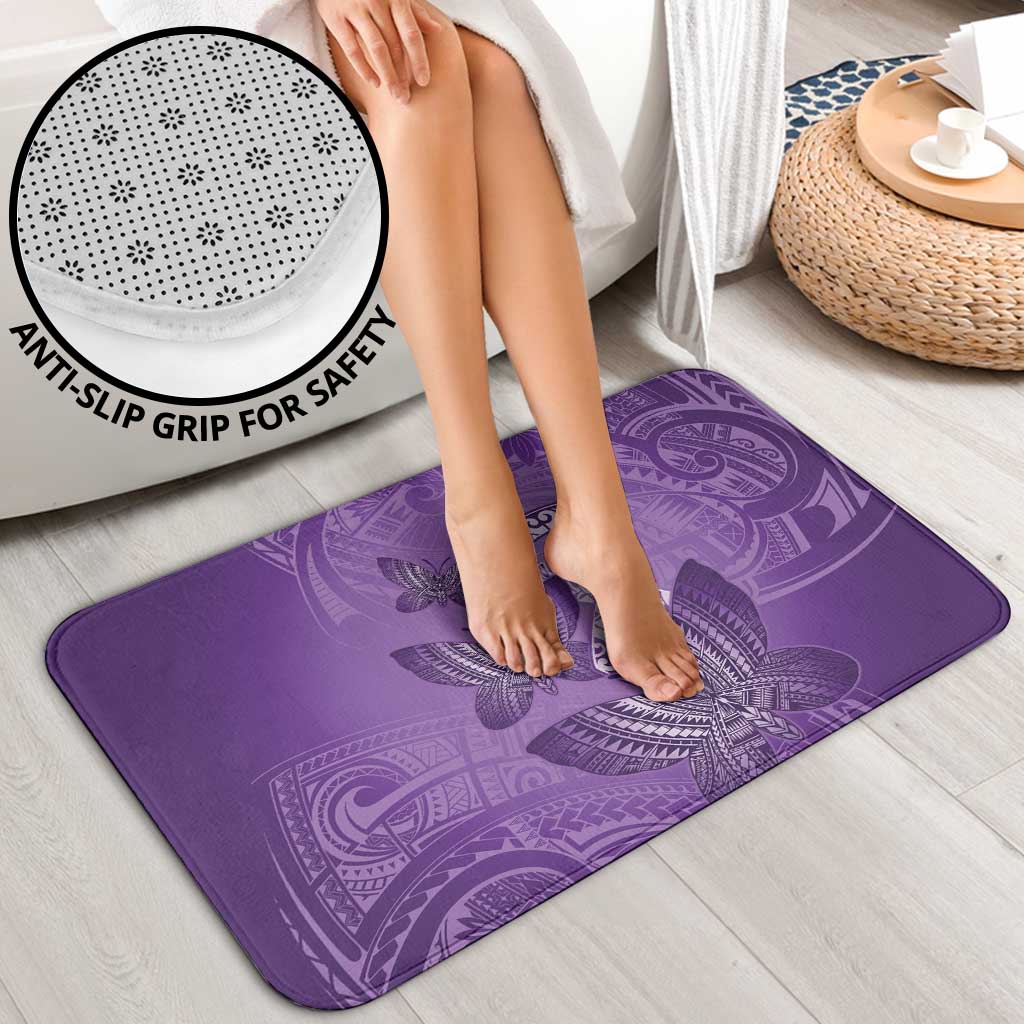 Polynesia Lupus Awareness Month Bathroom Set Warrior Purple Ribbon Polynesian Butterflies LT14 - Polynesian Pride