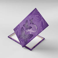 Polynesia Lupus Awareness Month Canvas Wall Art Warrior Purple Ribbon Polynesian Butterflies LT14 With Frame Purple - Polynesian Pride