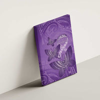 Polynesia Lupus Awareness Month Canvas Wall Art Warrior Purple Ribbon Polynesian Butterflies LT14 - Polynesian Pride