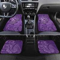 Personalised Polynesia Lupus Awareness Month Car Mats Warrior Purple Ribbon Polynesian Butterflies LT14 Set 4pcs Purple - Polynesian Pride