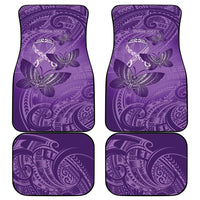 Personalised Polynesia Lupus Awareness Month Car Mats Warrior Purple Ribbon Polynesian Butterflies LT14 - Polynesian Pride