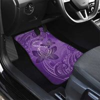 Personalised Polynesia Lupus Awareness Month Car Mats Warrior Purple Ribbon Polynesian Butterflies LT14 - Polynesian Pride