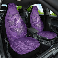 Polynesia Lupus Awareness Month Car Seat Cover Warrior Purple Ribbon Polynesian Butterflies LT14 One Size Purple - Polynesian Pride