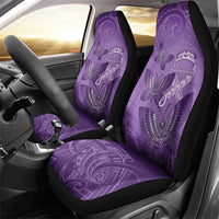 Polynesia Lupus Awareness Month Car Seat Cover Warrior Purple Ribbon Polynesian Butterflies LT14 - Polynesian Pride