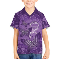 Personalised Polynesia Lupus Awareness Month Family Matching Summer Maxi Dress and Hawaiian Shirt Warrior Purple Ribbon Polynesian Butterflies