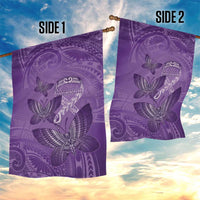 Polynesia Lupus Awareness Month Garden Flag Warrior Purple Ribbon Polynesian Butterflies