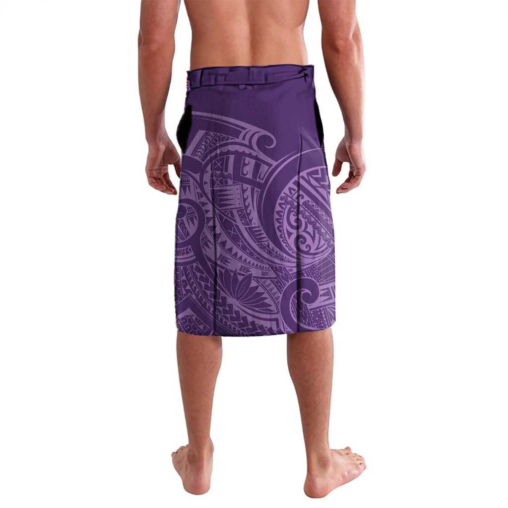 Personalised Polynesia Lupus Awareness Month Lavalava Warrior Purple Ribbon Polynesian Butterflies LT14 - Polynesian Pride