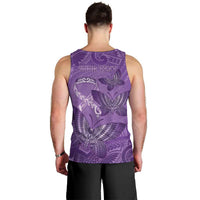 Personalised Polynesia Lupus Awareness Month Men Tank Top Warrior Purple Ribbon Polynesian Butterflies LT14 - Polynesian Pride