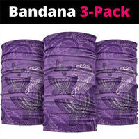 Polynesia Lupus Awareness Month Neck Gaiter Warrior Purple Ribbon Polynesian Butterflies LT14 package One Size: 25*50cm Purple - Polynesian Pride