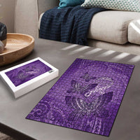 Polynesia Lupus Awareness Month Puzzle Warrior Purple Ribbon Polynesian Butterflies LT14 - Polynesian Pride