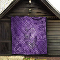 Polynesia Lupus Awareness Month Quilt Warrior Purple Ribbon Polynesian Butterflies LT14 - Polynesian Pride