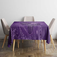 Polynesia Lupus Awareness Month Tablecloth Warrior Purple Ribbon Polynesian Butterflies LT14 - Polynesian Pride
