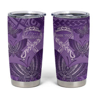 Personalised Polynesia Lupus Awareness Month Tumbler Cup Warrior Purple Ribbon Polynesian Butterflies LT14 Purple - Polynesian Pride