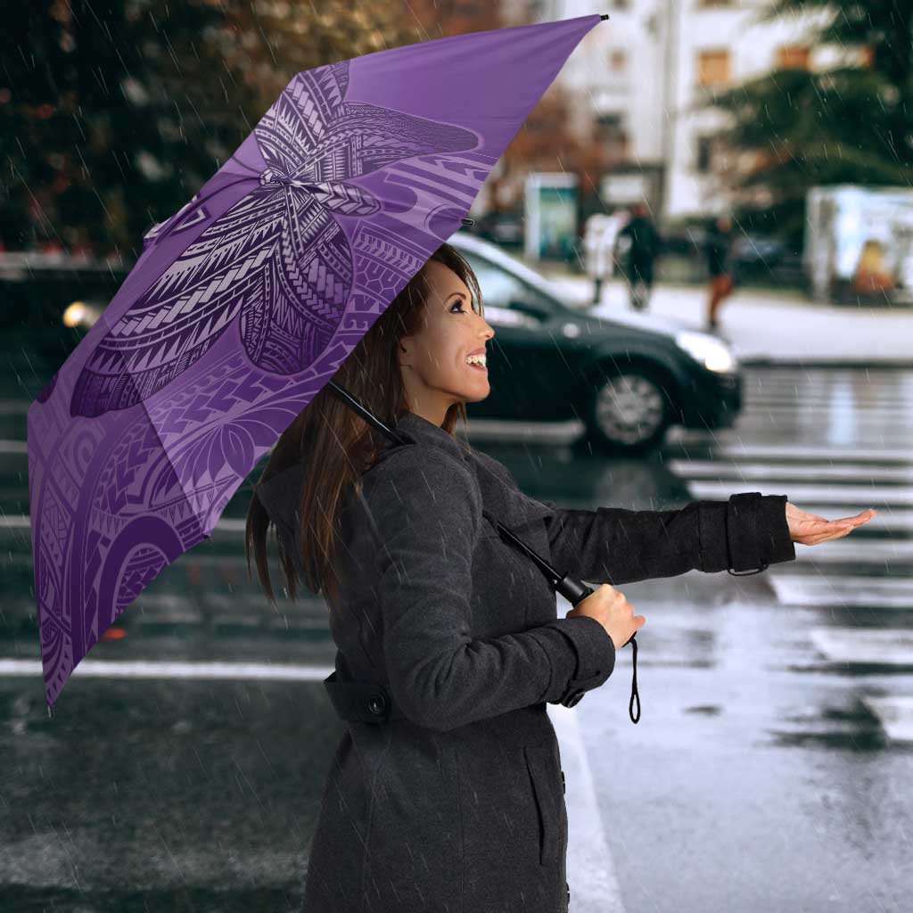 Polynesia Lupus Awareness Month Umbrella Warrior Purple Ribbon Polynesian Butterflies LT14 - Polynesian Pride
