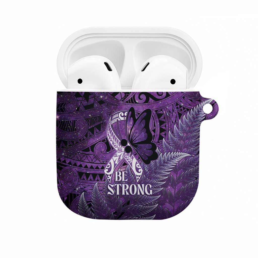 Lupus Awareness Month New Zealand AirPods Case Be Strong Warrior Maori Silver Fern