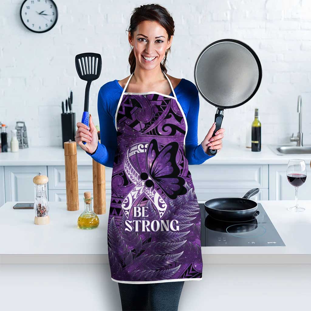 Lupus Awareness Month New Zealand Apron Be Strong Warrior Maori Silver Fern LT14 - Polynesian Pride