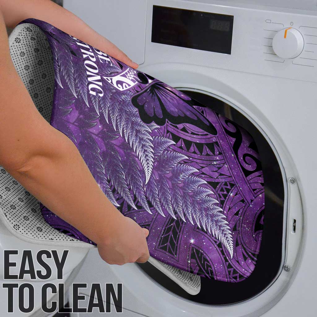 Lupus Awareness Month New Zealand Bathroom Set Be Strong Warrior Maori Silver Fern LT14 - Polynesian Pride