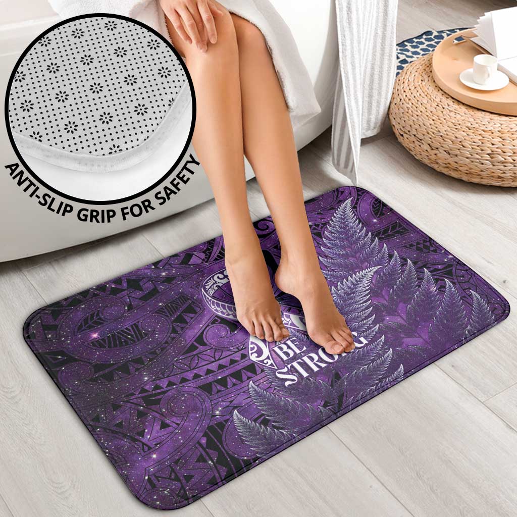 Lupus Awareness Month New Zealand Bathroom Set Be Strong Warrior Maori Silver Fern LT14 - Polynesian Pride