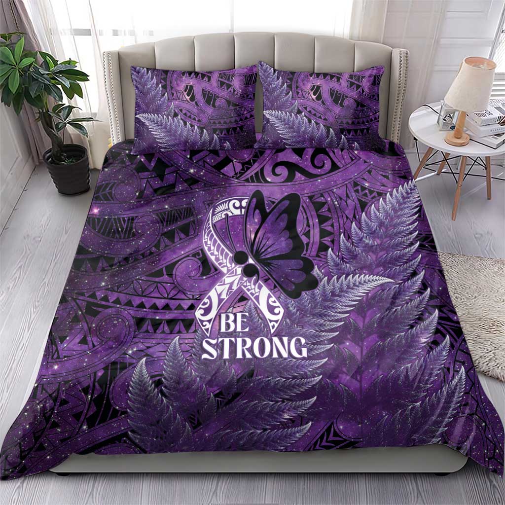 Lupus Awareness Month New Zealand Bedding Set Be Strong Warrior Maori Silver Fern LT14 - Polynesian Pride