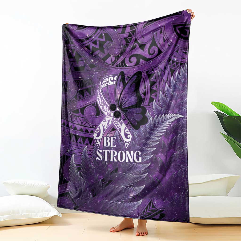 Lupus Awareness Month New Zealand Blanket Be Strong Warrior Maori Silver Fern LT14 - Polynesian Pride