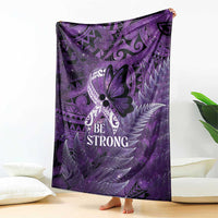 Lupus Awareness Month New Zealand Blanket Be Strong Warrior Maori Silver Fern LT14 - Polynesian Pride