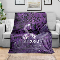 Lupus Awareness Month New Zealand Blanket Be Strong Warrior Maori Silver Fern LT14 - Polynesian Pride