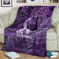Lupus Awareness Month New Zealand Blanket Be Strong Warrior Maori Silver Fern LT14 - Polynesian Pride