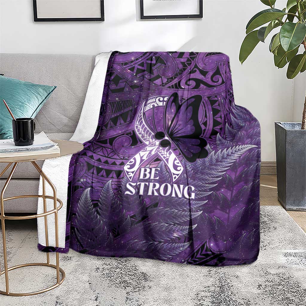 Lupus Awareness Month New Zealand Blanket Be Strong Warrior Maori Silver Fern LT14 - Polynesian Pride