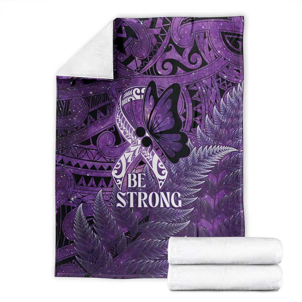 Lupus Awareness Month New Zealand Blanket Be Strong Warrior Maori Silver Fern LT14 - Polynesian Pride