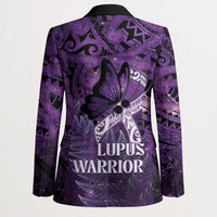 Lupus Awareness Month New Zealand Blazer Be Strong Warrior Maori Silver Fern LT14 - Polynesian Pride