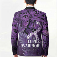 Lupus Awareness Month New Zealand Blazer Be Strong Warrior Maori Silver Fern LT14 - Polynesian Pride