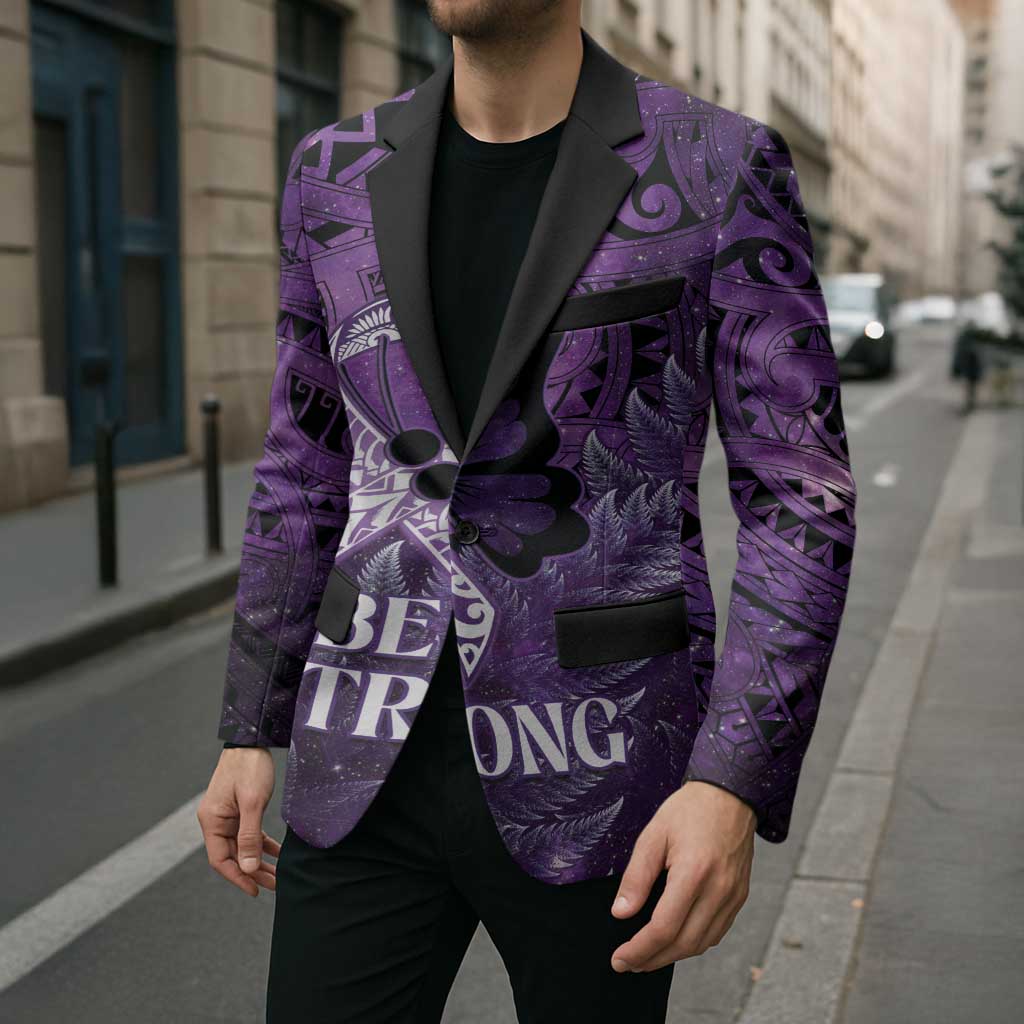 Lupus Awareness Month New Zealand Blazer Be Strong Warrior Maori Silver Fern LT14 - Polynesian Pride