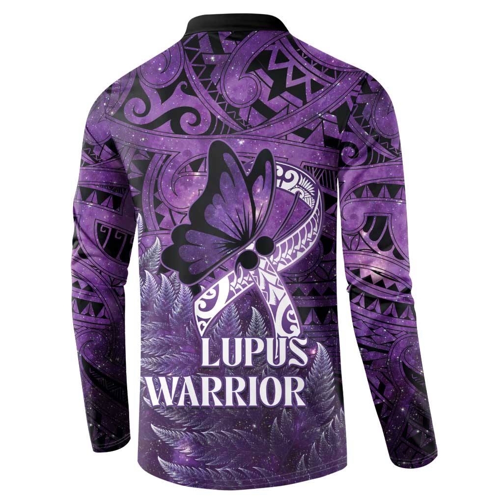 Lupus Awareness Month New Zealand Button Sweatshirt Be Strong Warrior Maori Silver Fern LT14 - Polynesian Pride