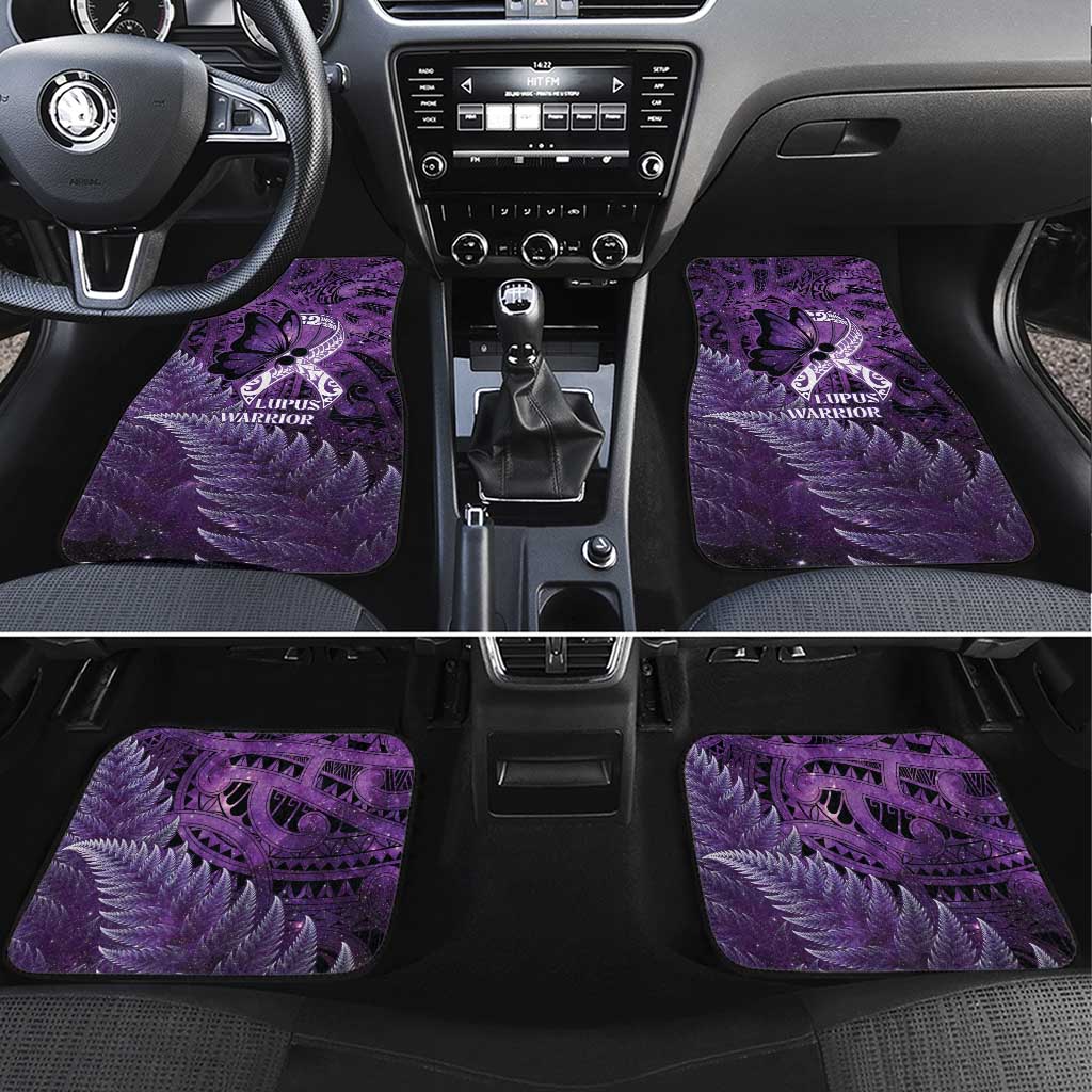 Lupus Awareness Month New Zealand Car Mats Be Strong Warrior Maori Silver Fern