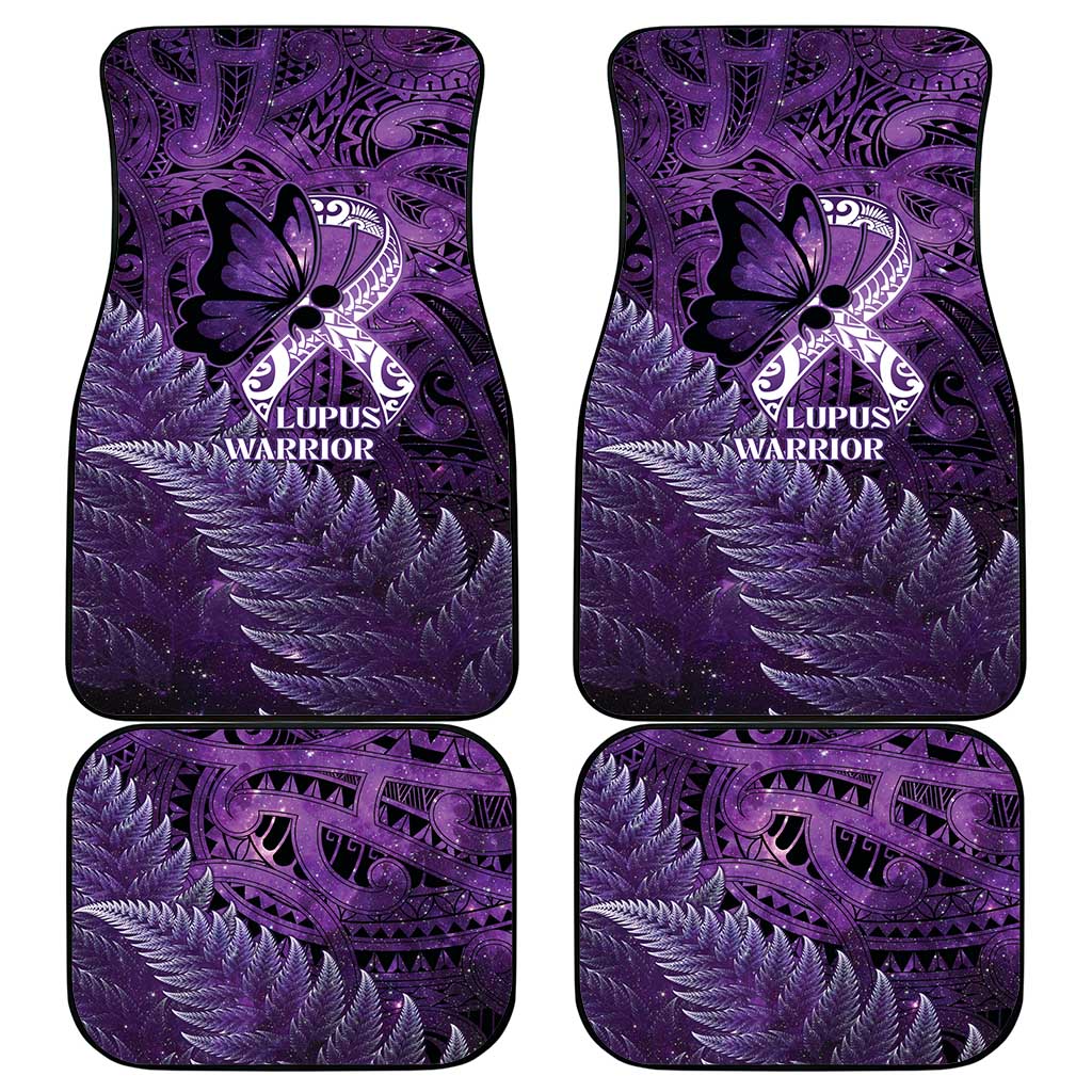 Lupus Awareness Month New Zealand Car Mats Be Strong Warrior Maori Silver Fern
