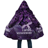 Lupus Awareness Month New Zealand Cloak Be Strong Warrior Maori Silver Fern LT14 Unisex Purple - Polynesian Pride